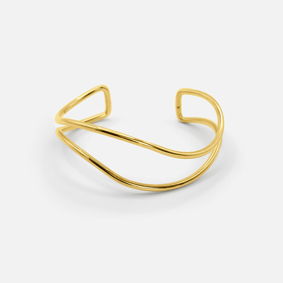 18K GOLD ADJUSTABLE WAVE BRACELET