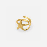ADJUSTABLE SEA STAR RING - GOLD