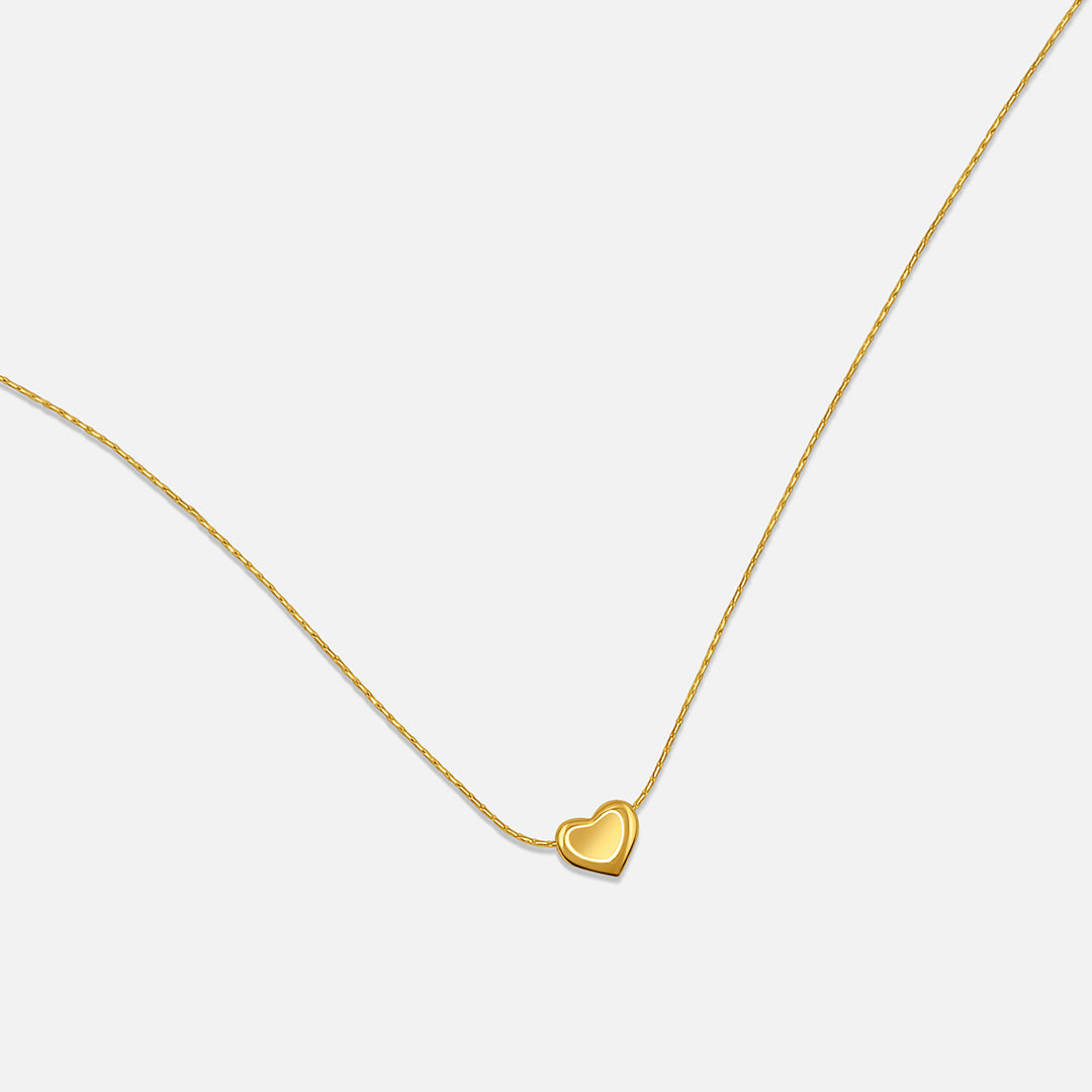 Mini Heart Pendant Necklace - Gold