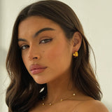MINI RIBBED HOOPS GOLD