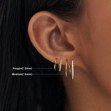Half Pave Double Hoops