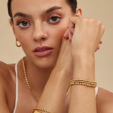433 Gold Beaded Bracelet Stack