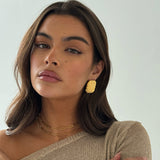 RIBBED EARRINGS GOLD
