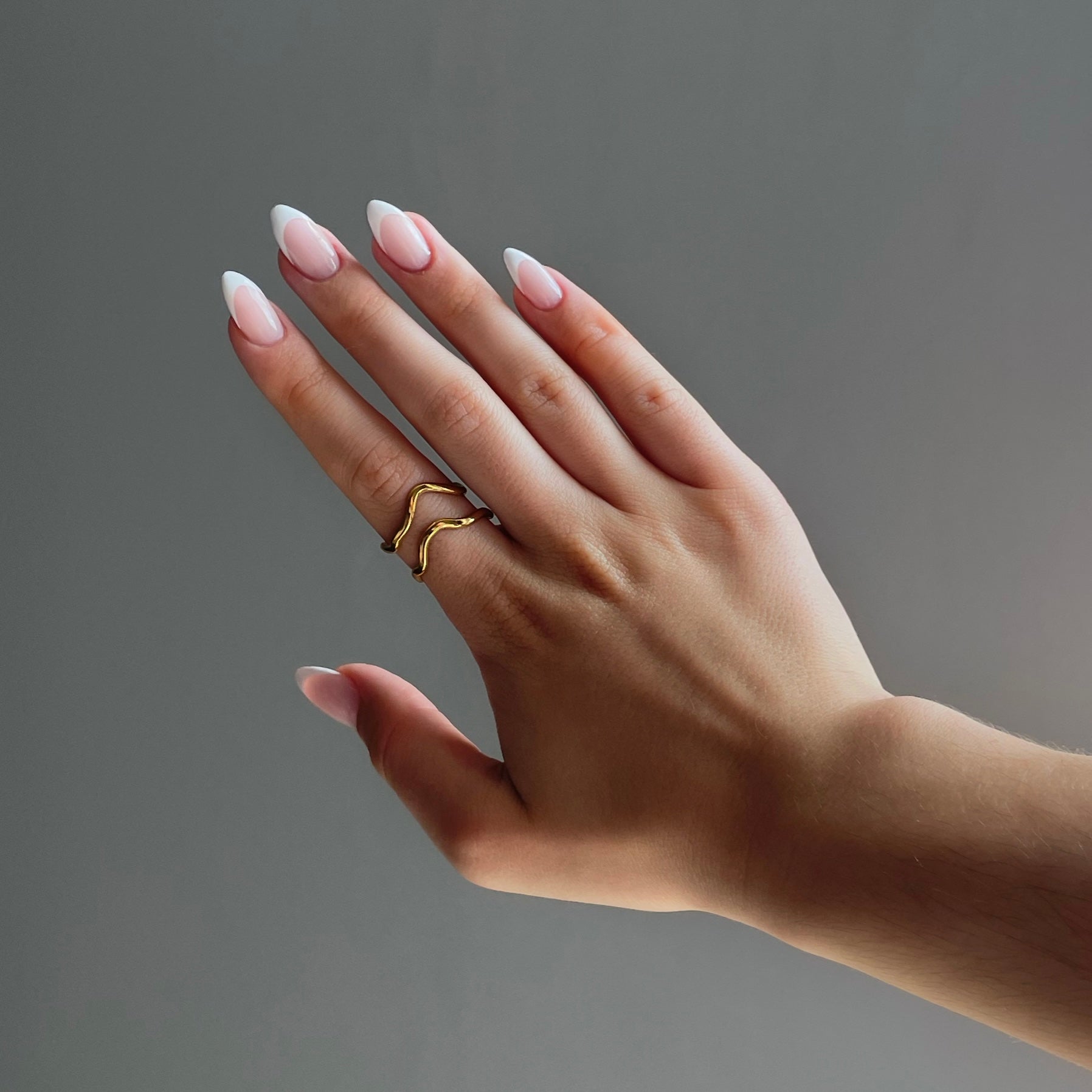 ADJUSTABLE DOUBLE LAYER RING - GOLD