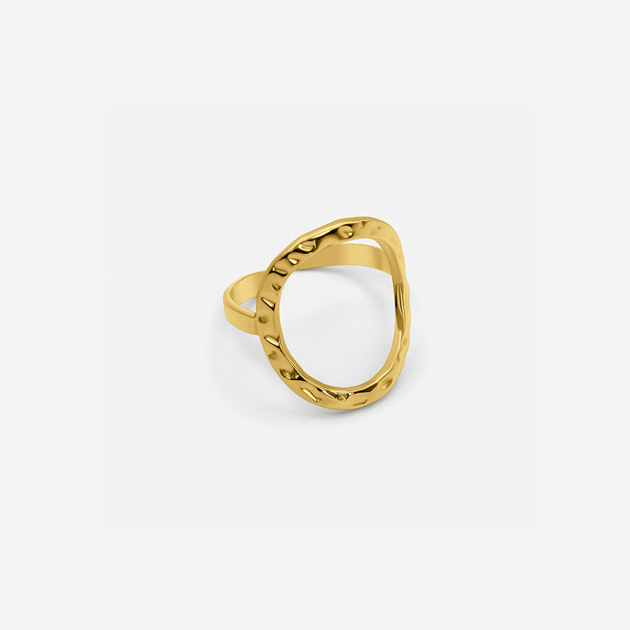 ADJUSTABLE OVAL RING - GOLD