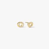 Pave Double Circle Studs