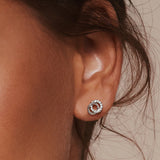 Pave Double Circle Studs