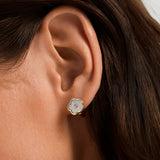 Mother of Pearl Flower Huggies