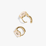 Mother of Pearl Flower Huggies