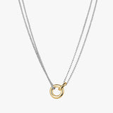 Mixed Linked Layered Necklace