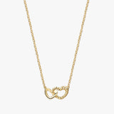 Rope Interlocking Heart Necklace