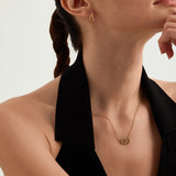 Pave Double Circle Necklace