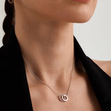 Pave Double Circle Necklace