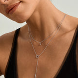 Chandelier Pave Lariat Necklace