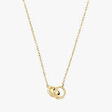 Pave Interlocking Double Circle Necklace