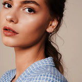 Half Pave Double Hoops