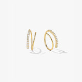 Half Pave Double Hoops