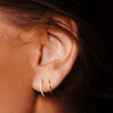Half Pave Double Hoops