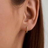 Pave Sapphire Huggies