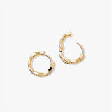 Twisted Pave Hoops