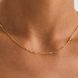 Cylinder Bead Chain Necklace