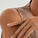 Gold Duo Crossover Ring