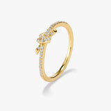 Knot Half Pave Ring