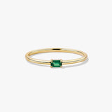Baguette Emerald Ring