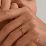 Baguette Emerald Ring
