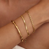 Bamboo Gold Cuff Bracelet
