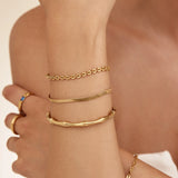 Bamboo Gold Cuff Bracelet