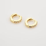 Delicate Pave Hoop Earrings S925