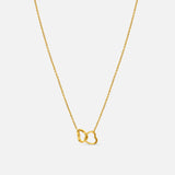 Interlock Heart Necklace - Gold