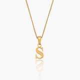 Gold Initial Charm Necklace