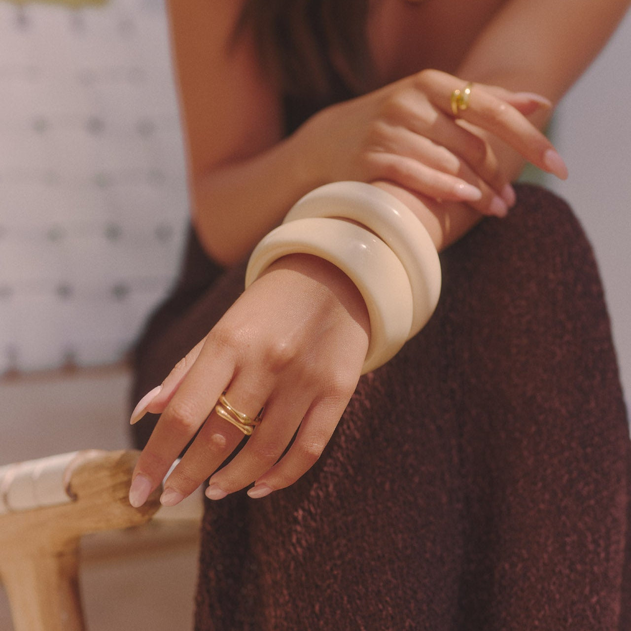 SQUARE STACK RING - GOLD