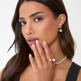 18K GOLD PEARL DETAIL EARRINGS