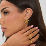 18K GOLD STARFISH EARRINGS