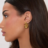 18K GOLD SEASHELL EARRINGS