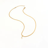 Melly Initial Herringbone Necklace