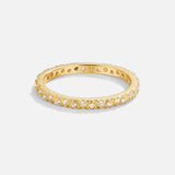 Arquette Gold & Crystal Band Ring