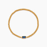 Gold Beaded Birthstone Bracelet