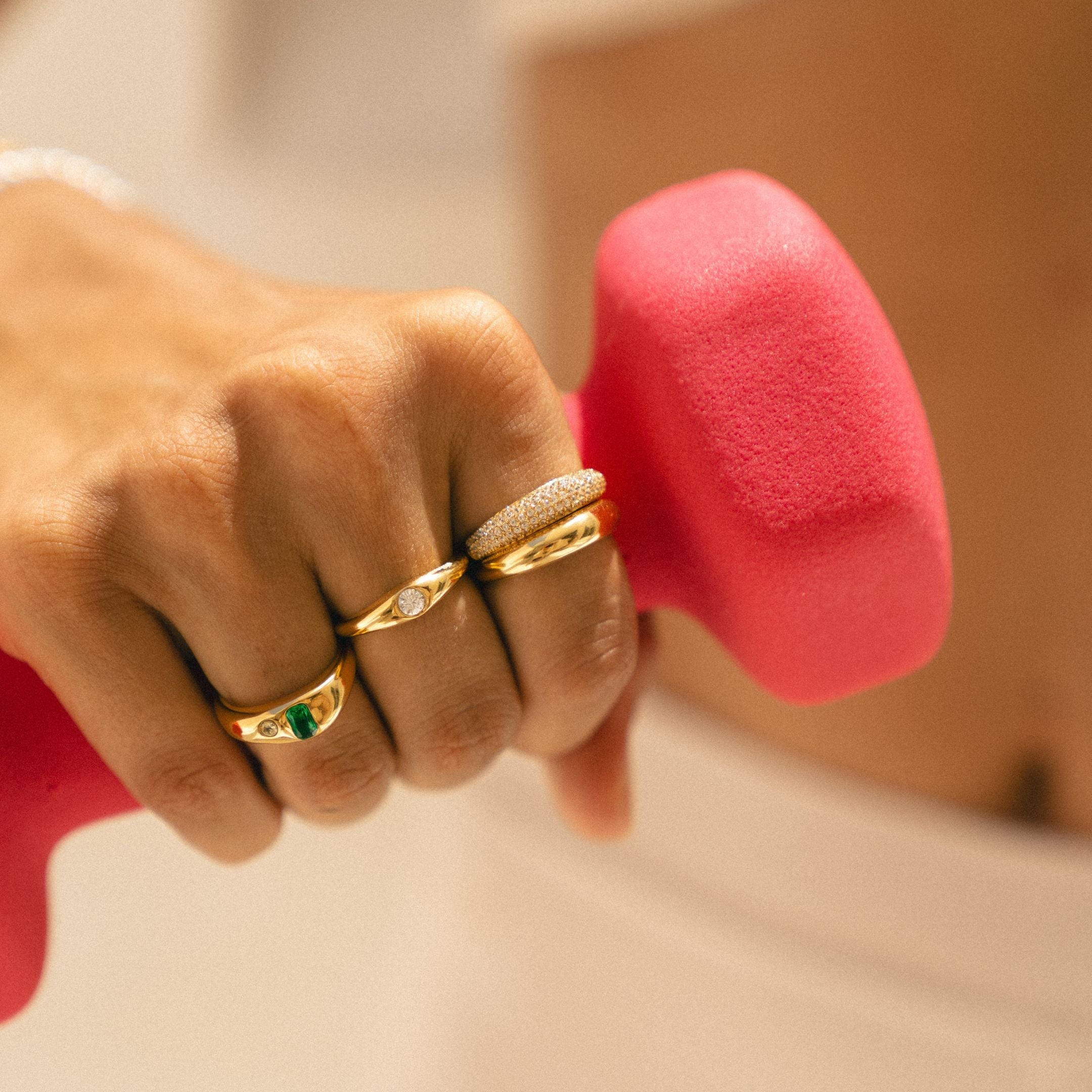 "Day & Night" Ring Set