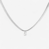 Melly Initial Herringbone Necklace