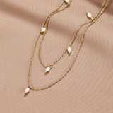 Kay Pearl Drop Layered Necklace