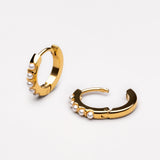 Mini Pearl Hoops