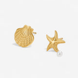 Naia Shell & Starfish Gold Earrings
