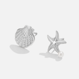 Naia Shell & Starfish Silver Earrings