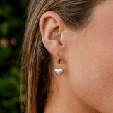 'Pure Heart' Pearl Hoop Earrings