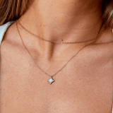 Vintage Blue Opal Pendant Necklace