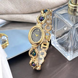 Aubrielle Women's Watch - Elegant Quartz Timepiece with Rhinestone Dial and Silky Texture for Ladies